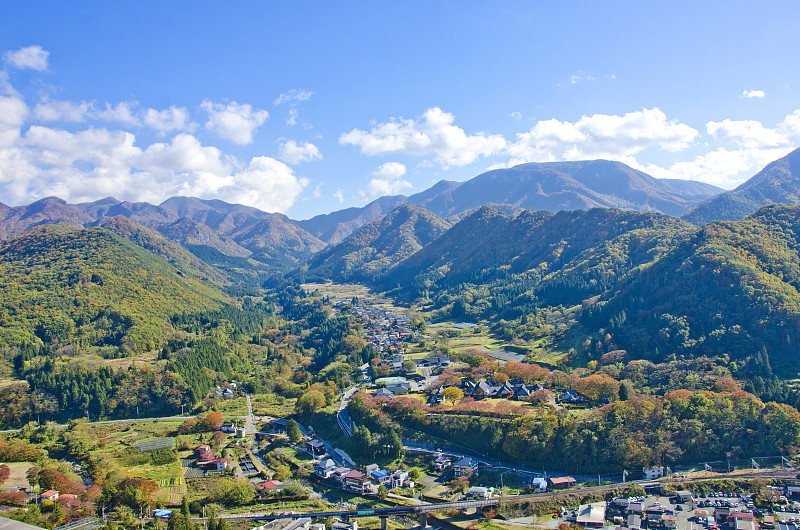 日本宫城县山田谷的景色