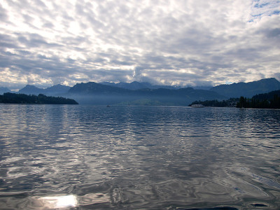 瑞士卢塞恩湖的湖景