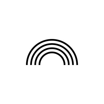 彩虹图标，天空矢量，云插图