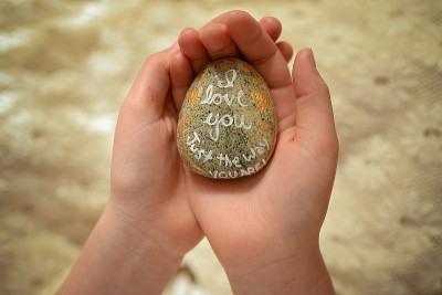 I Love You Just The Way You Are彩绘岩石