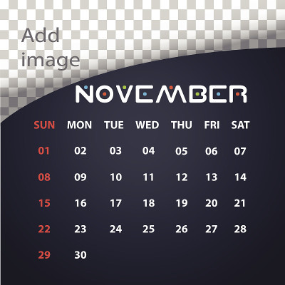 日历设计- 11月