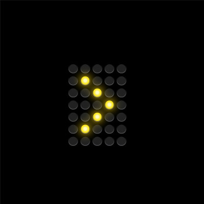 现实的数字记分牌字符，矢量插图