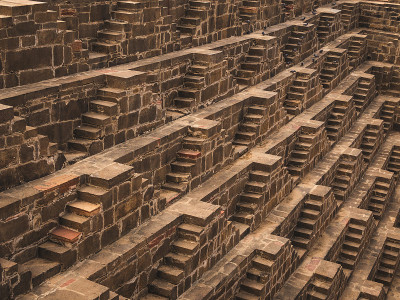印度拉贾斯坦邦Abhaneri著名的Chand Baori Stepwell