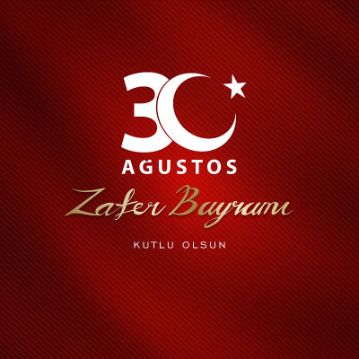 8月30日，土耳其胜利日(30 agustos, zafer bayrami)广告牌，海报，社交媒体