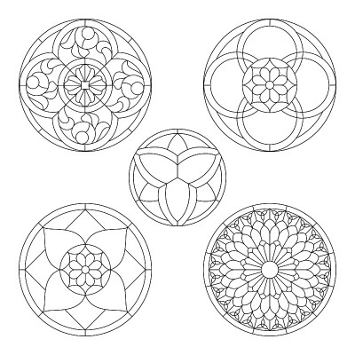 彩色玻璃图案
