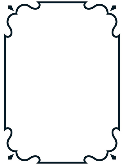 Vintage simple vector line border frame signboard 