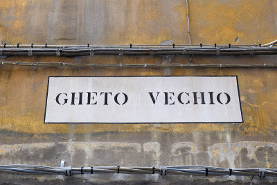 gheto vechio(旧贫民窟)，威尼斯的街道车牌
