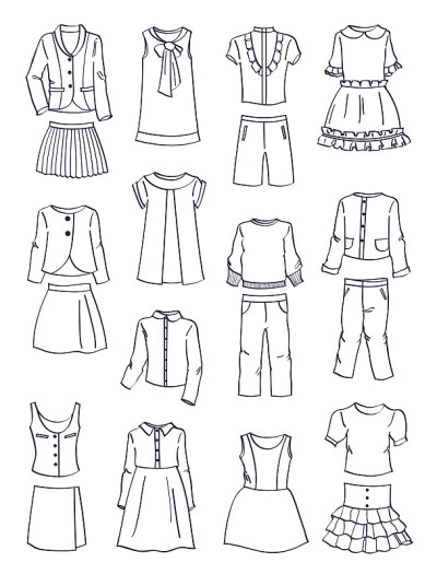 女孩校服的轮廓