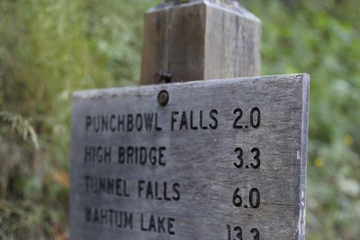 Hiking trail sign