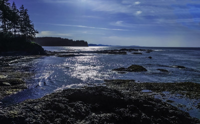 胡安·德·富卡海峡的平静海面