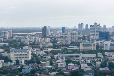 曼谷的城市景观，泰国