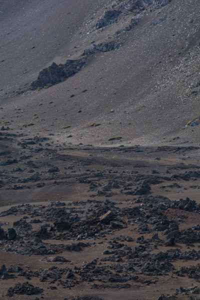 Haleakalā国家公园的火山岩景观