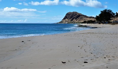 纳奈卡波海滩公园，纳纳库利，瓦胡岛，你好