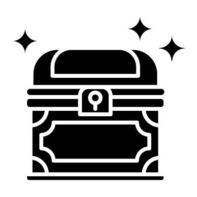 宝箱图标，矢量插图，金融字形