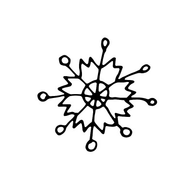 手绘雪花涂鸦。冬天草图图标。装饰元素。孤立在白色背景上。矢量插图。手画一片雪花孤立涂鸦。雪花孤立在白