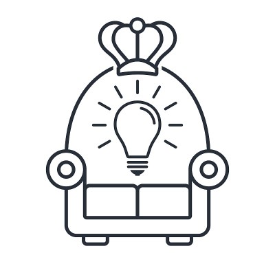 理念启发创意，发明创造，有效思考。矢量线图标孤立在白色背景上。