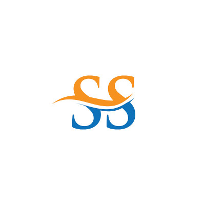 SS连锁标志的企业和公司的身份。创意字母SS标志向量