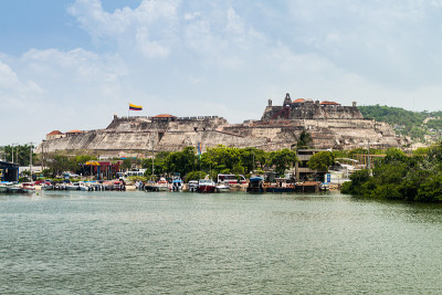 Castillo de San Felipe de Barajas 城堡位于哥伦比亚卡塔赫纳