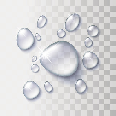 透明的水滴