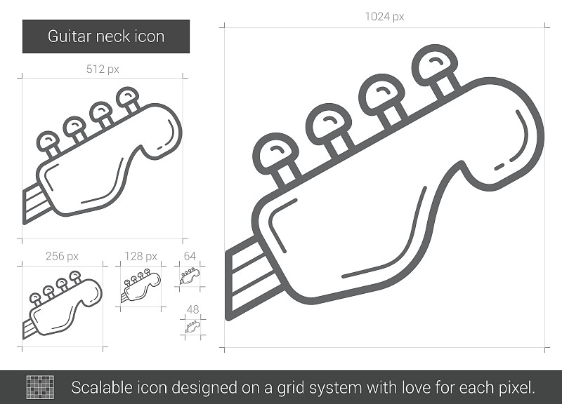 吉他颈线图标