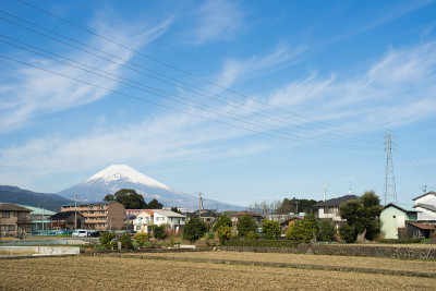 从须野住宅区看到的富士