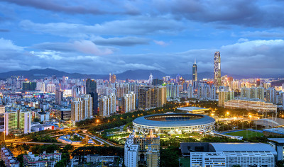 中国深圳的夜景