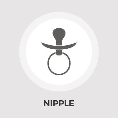 乳头矢量平面图标