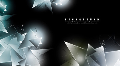 abstract background with glowing triangles that ov