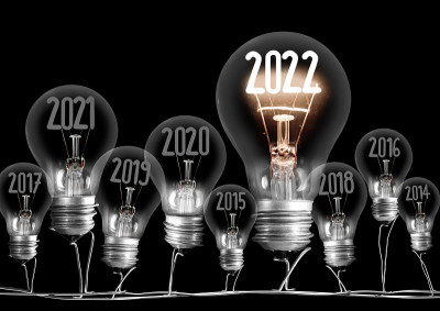 2022年新年的灯泡
