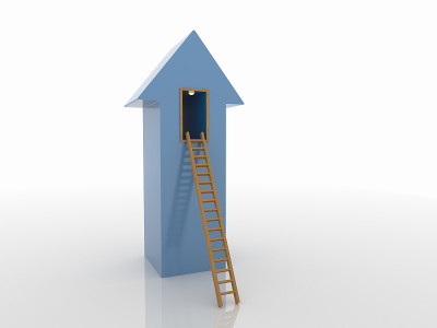 阶梯箭成就3D概念