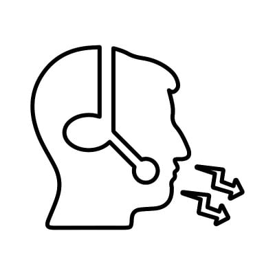呼叫中心，服务热线接线员轮廓图标。艺术设计。