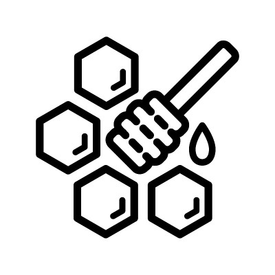 蜂蜜简单滴水器图标标志