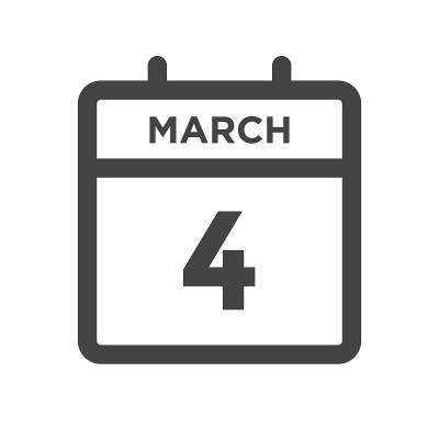 3月4日日历日或日历日期的最后期限或约会