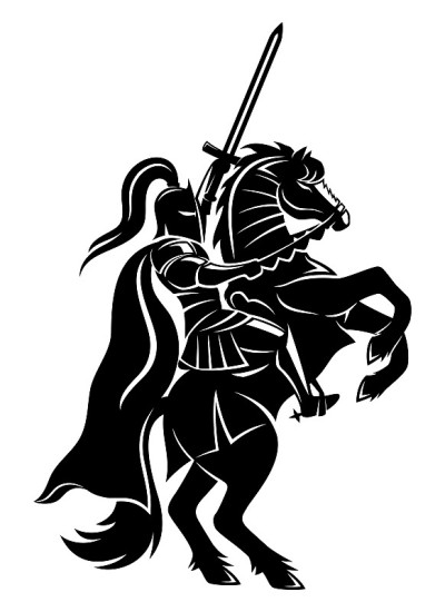 古代马背上的武士。