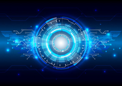 Lines and dots. Futuristic Sci-Fi glowing HUD elem
