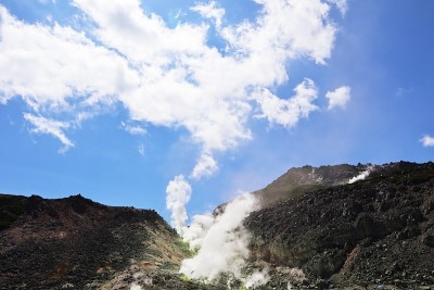 日本北海道的火山