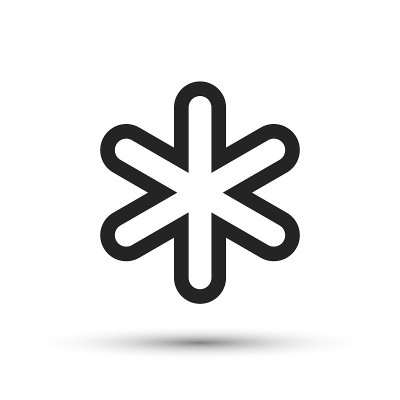 The Star of Life icon vector element for trendy de