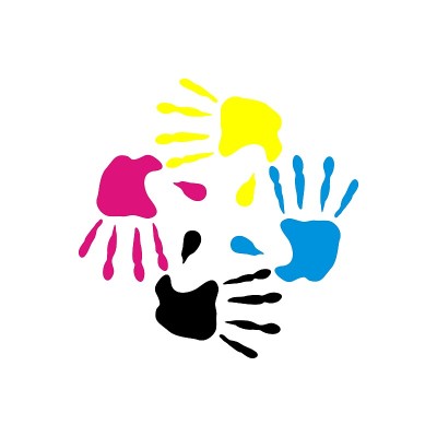 Hand Print Logo Template Illustration Design. Vect