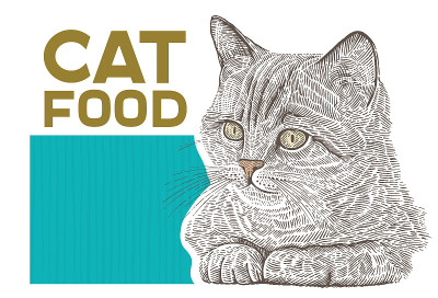 用图形风格画的猫