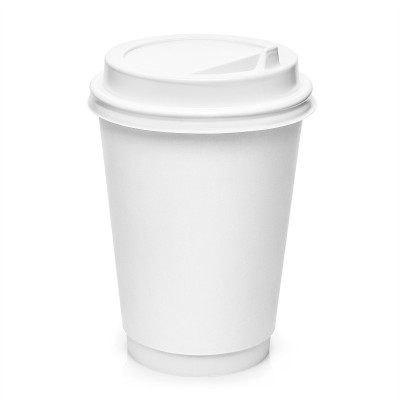 白色的塑料咖啡杯