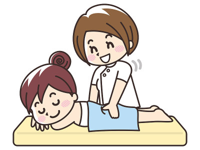 工作中的女按摩师