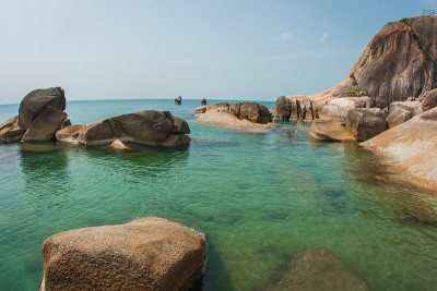 泰国苏梅岛拉迈海滩的海景