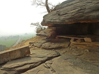 中央邦Vidisha Udayagiri Caves的雕塑和雕刻