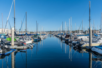 风景优美的雷东多海滩marina vista，南湾，南加州