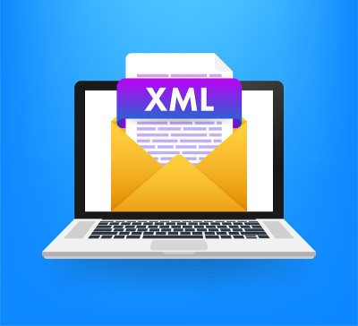 用于纸张设计的扁平xml。平面等距矢量插图。设计元素。计算机技术等距绘图。