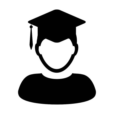 学生图标矢量毕业与砂浆板为学校，学院和大学在象形象形男性个人资料头像符号