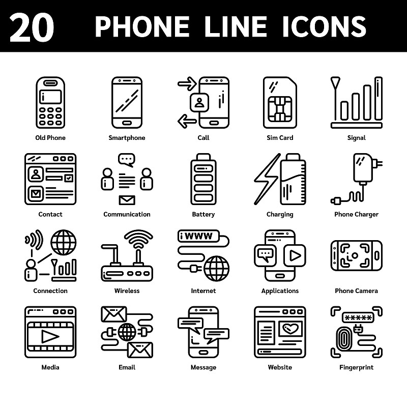 电话20线路图标设置。