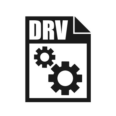 DRV文件矢量图标，平面设计风格