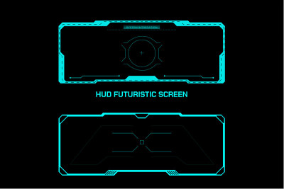 HUD Futuristic Scifi Wide Screen Monitor Element T