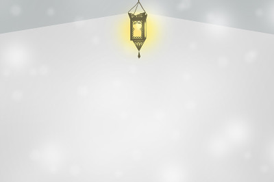 挂灯和淡淡的雪色背景插图